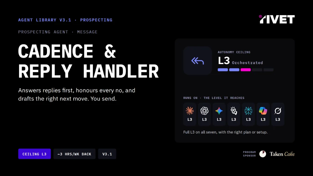 Cover of the Cadence and Reply Handler agent